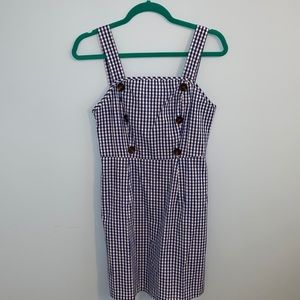 Zaful blue and white with buttons dress